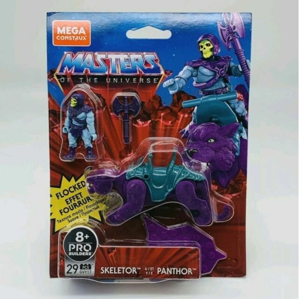 MEGA CONSTRUX Masters Of The Universe MOTO SKELETOR & PANTHOR FLOCKED GVY17